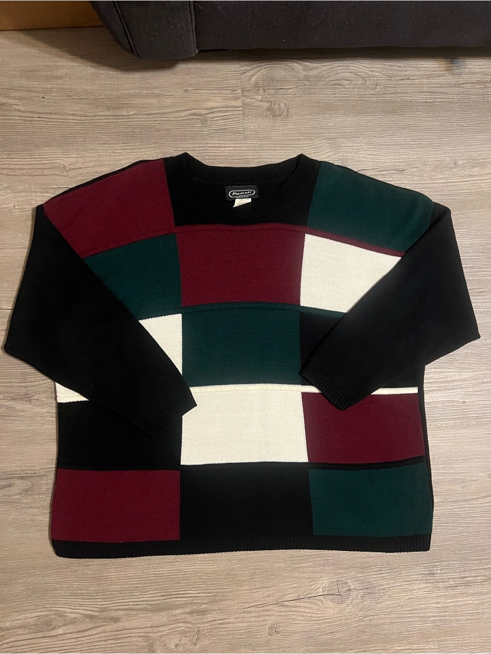 Vintage Frascati Women’s Colorblock Sweater Made in USA Size 44 Large